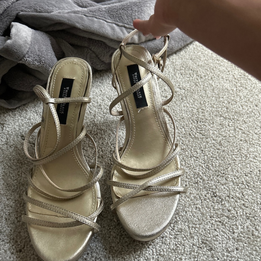 Gold White House, black market, high heels